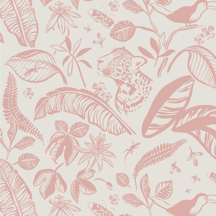 Create a safari of fun with our Lush Jungle Peel and Stick Wallpaper. 
