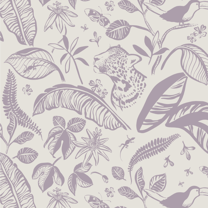 Create a safari of fun with our Lush Jungle Peel and Stick Wallpaper.