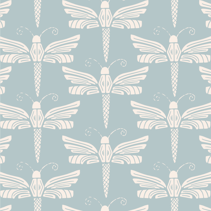 Create the unique, playful space you've dreamed of with our Dragonfly Stamp Peel and Stick Wallpaper. 