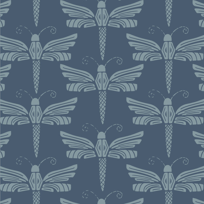 Create the unique, playful space you've dreamed of with our Dragonfly Stamp Peel and Stick Wallpaper. 