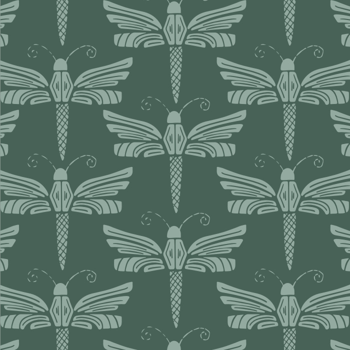 Create the unique, playful space you've dreamed of with our Dragonfly Stamp Peel and Stick Wallpaper. 