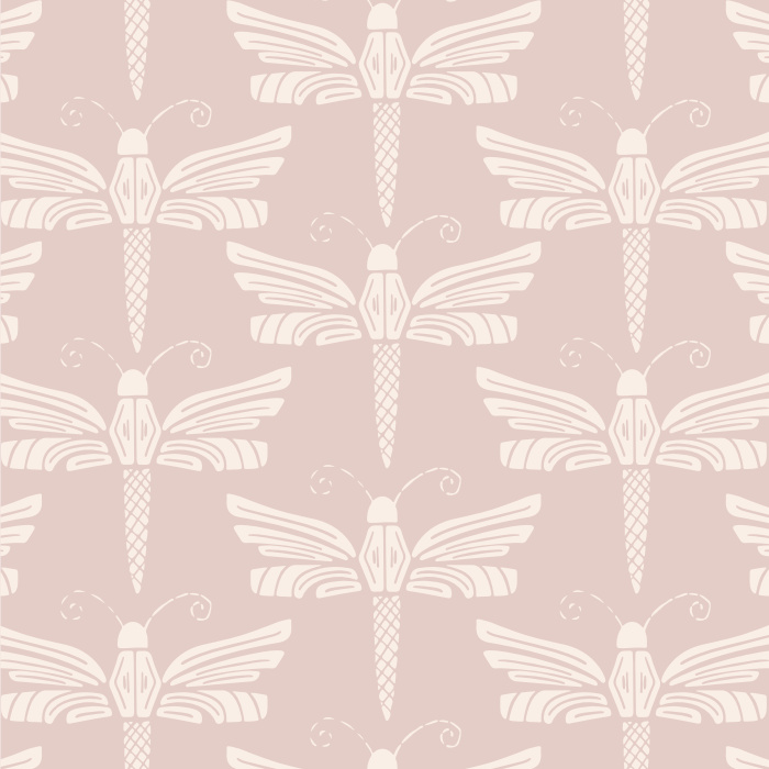 Create the unique, playful space you've dreamed of with our Dragonfly Stamp Peel and Stick Wallpaper. 