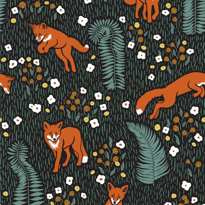 Turn any room into a woodland adventure with our Fox & Fern Peel and Stick Wallpaper by Basic Invite.