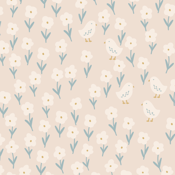 Create a rustic statement on any wall in your home with our Flower Chicks Peel and Stick Wallpaper.