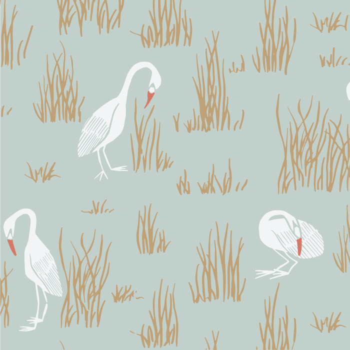 Add a serene feeling to your space with our Marsh Life Peel and Stick Wallpaper. 