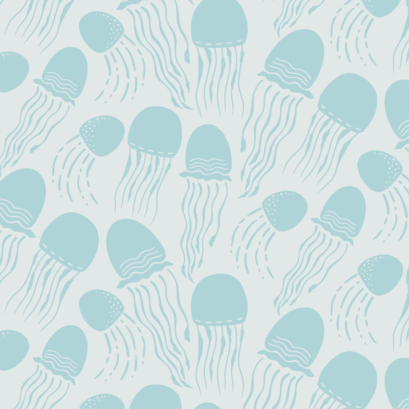 Swaying Jellyfish Peel And Stick Removable Wallpaper | Love vs. Design