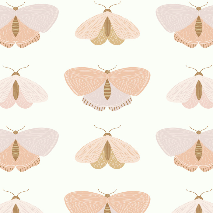 Our Moths Gallery Peel and Stick Wallpaper adds a classic statement to any wall in your home.
