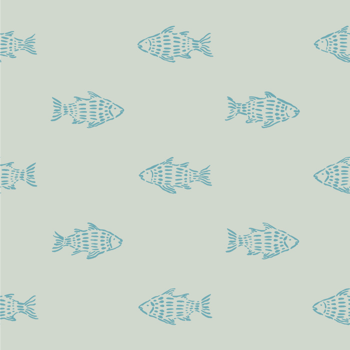 Create a playful accent in any space with our Tropical Fish Peel and Stick Wallpaper.