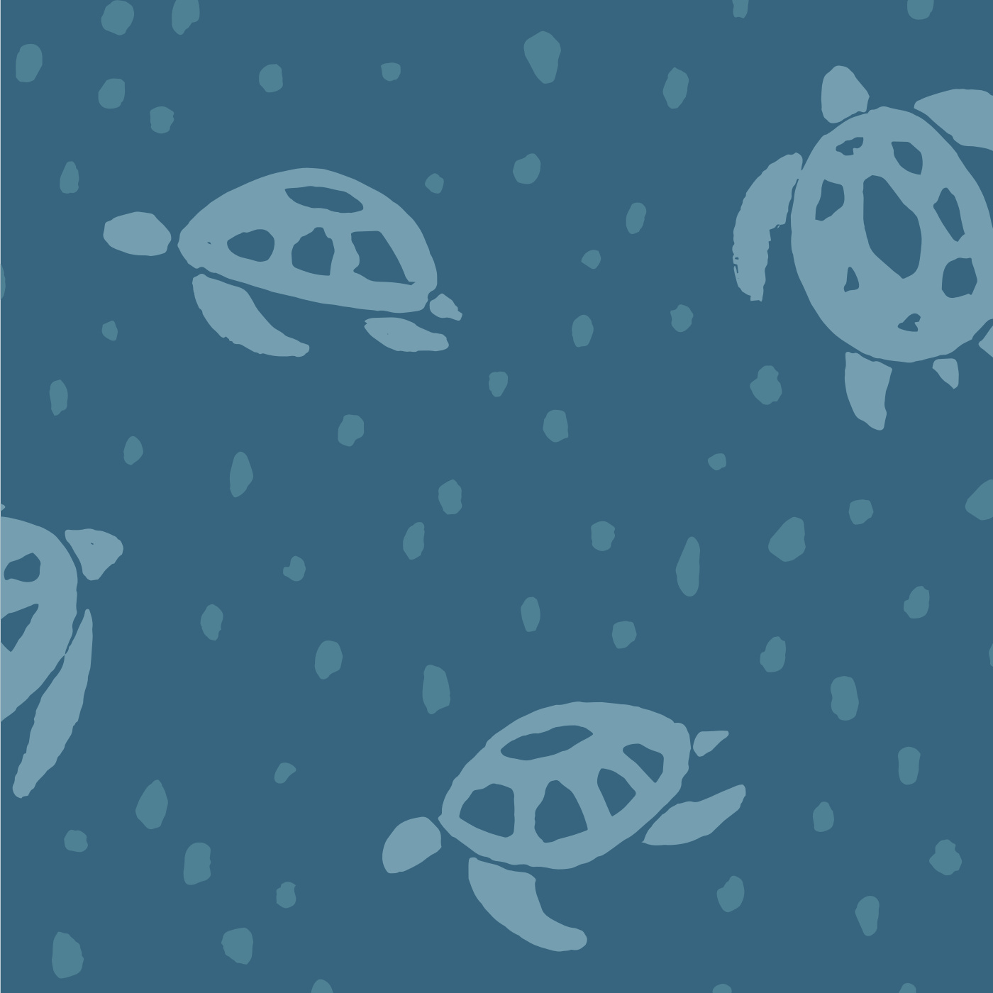Turtle Block Print Wallpaper