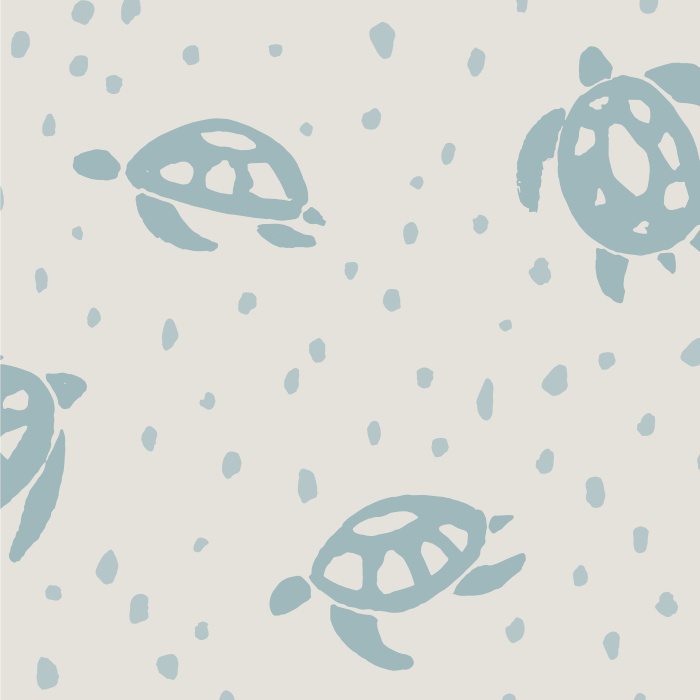 Create some chill vibes with our Turtle Block Print Peel and Stick Wallpaper.