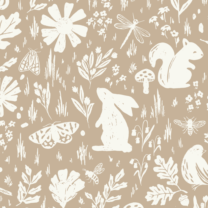 Our Garden Animals Peel and Stick Wallpaper is sure to bring a cute touch of nature to any wall in your home.