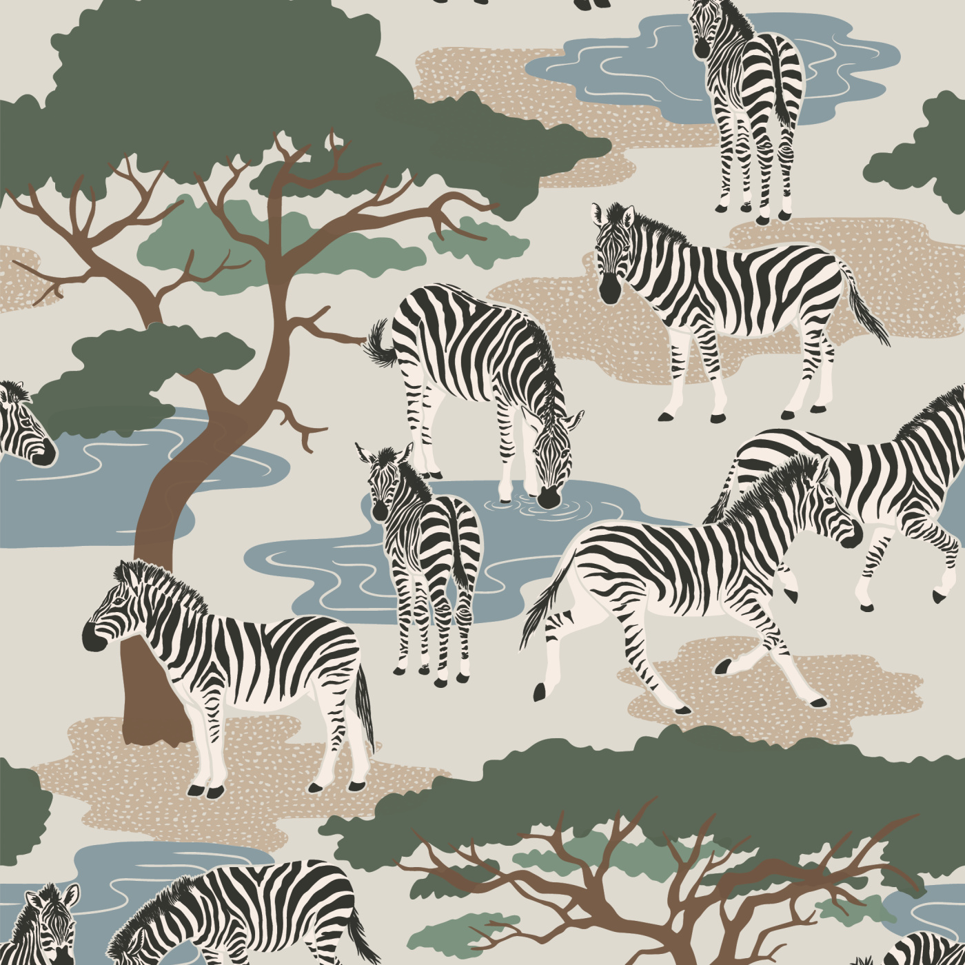 Zebra Serengeti Wallpaper