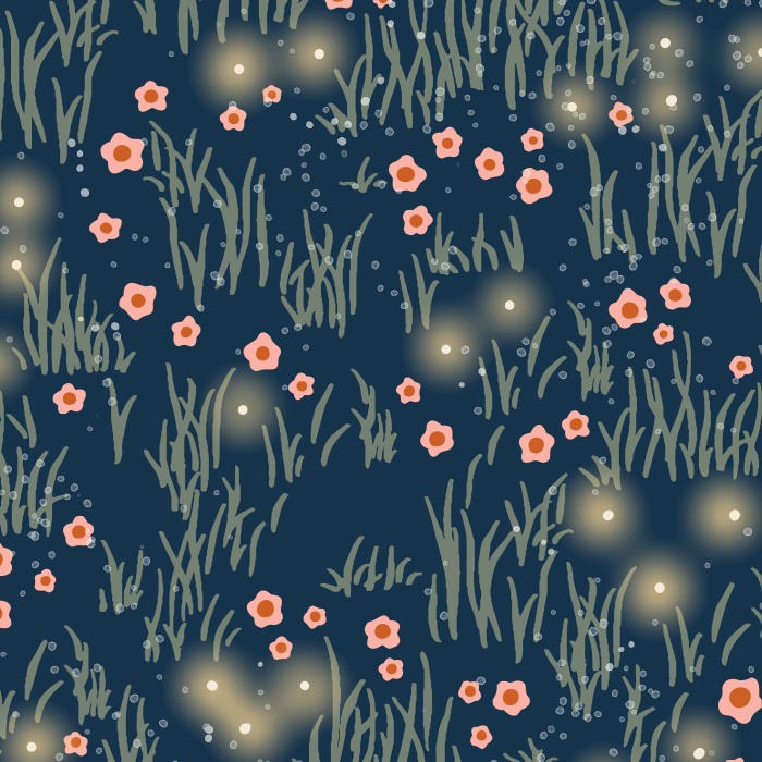 Add an enchanting touch to your child's room with the glowing yellow fireflies of our Firefly Garden Peel And Stick Removable Wallpaper.