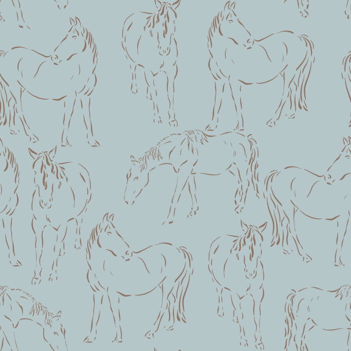 Create a countryside feeling on any wall in your home with our Free Horses Peel and Stick Wallpaper.