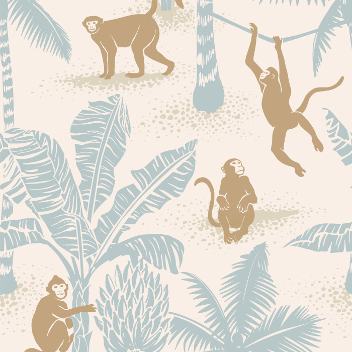 Monkey around with your interior style by adding our Monkey Paradise Peel and Stick Wallpaper to any wall in your home.