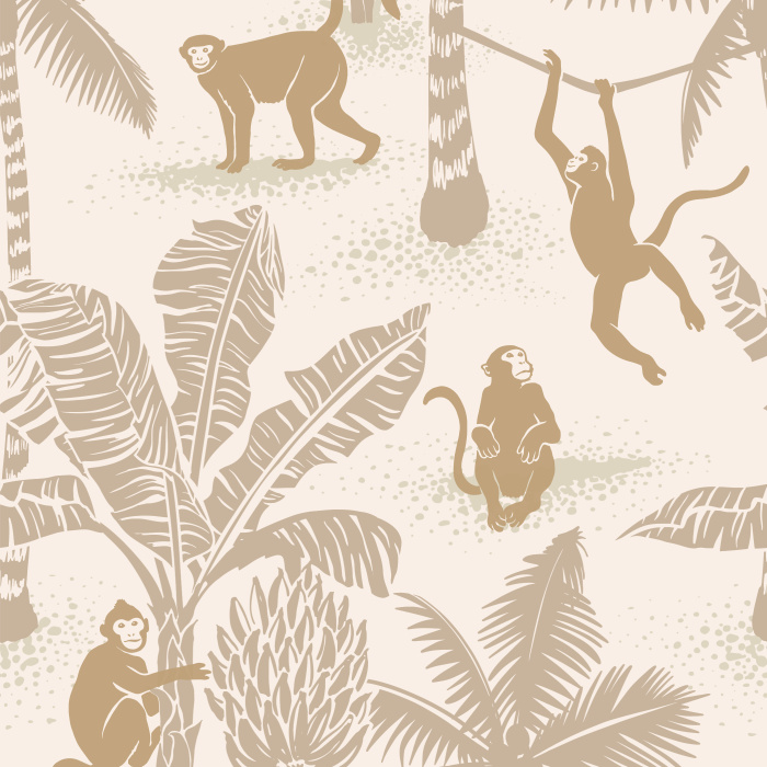 Monkey around with your interior style by adding our Monkey Paradise Peel and Stick Wallpaper to any wall in your home.