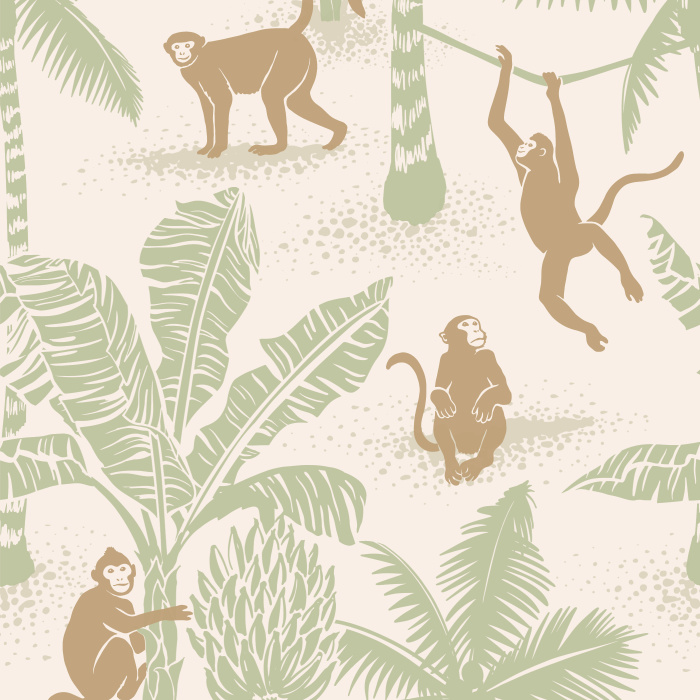 Monkey around with your interior style by adding our Monkey Paradise Peel and Stick Wallpaper to any wall in your home.