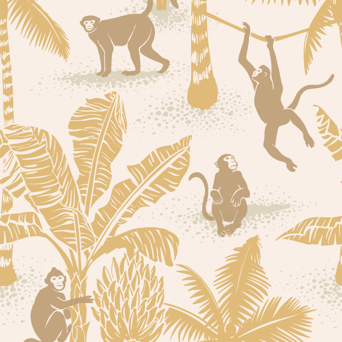 Monkey around with your interior style by adding our Monkey Paradise Peel and Stick Wallpaper to any wall in your home.