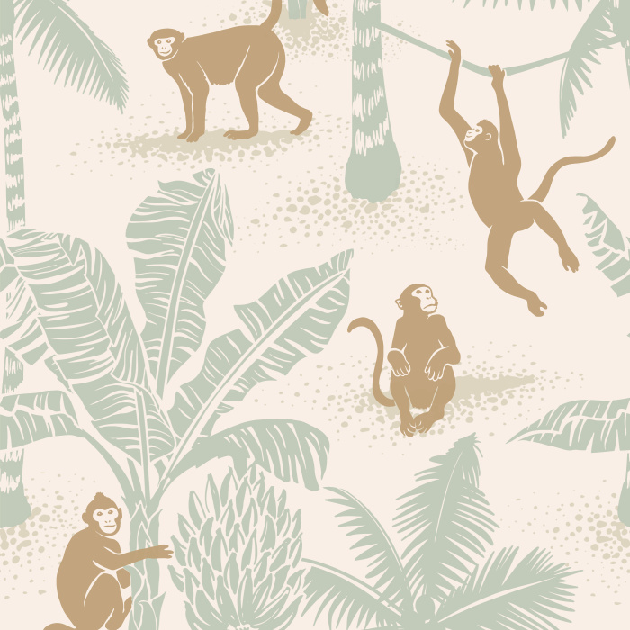 Monkey around with your interior style by adding our Monkey Paradise Peel and Stick Wallpaper to any wall in your home.