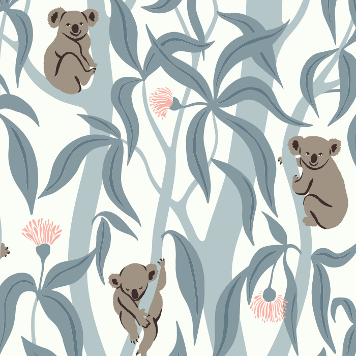 Create an adorable setting with our Koala Forest Peel and Stick Wallpaper.