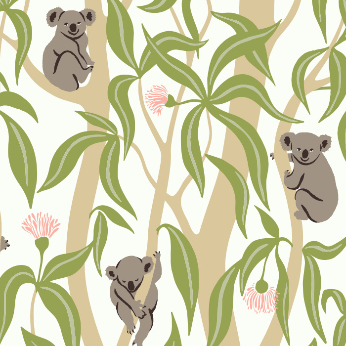 Create an adorable setting with our Koala Forest Peel and Stick Wallpaper.