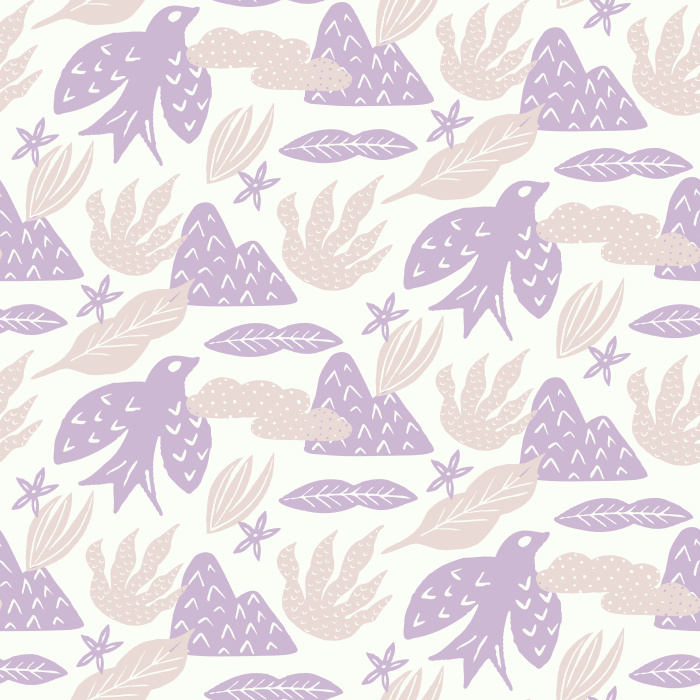 Transform your space with our folk art inspired Nordic Birds Peel and Stick Removable Wallpaper. 