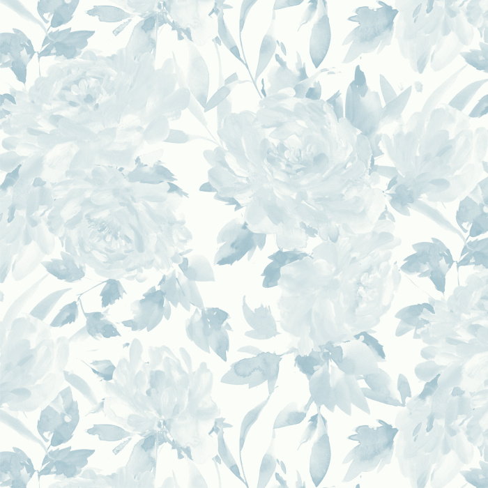 White and light blue shop wallpaper