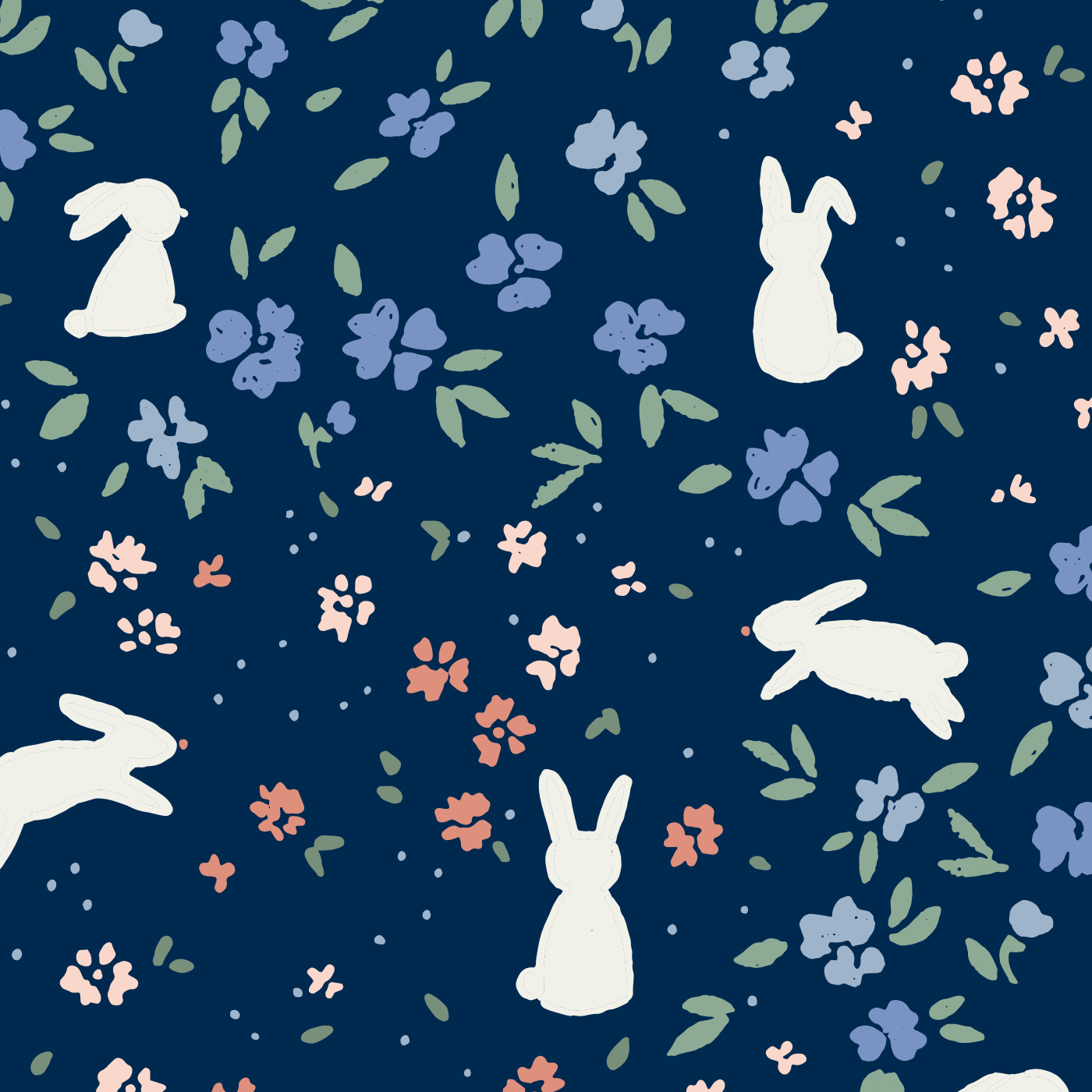 Garden Bunnies Wallpaper