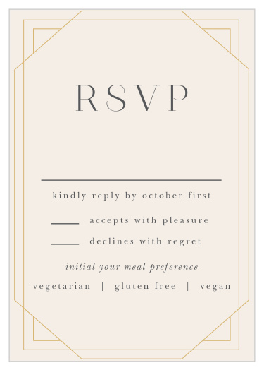 Get a complete guest list for your wedding with our Deco Dream Response Cards.