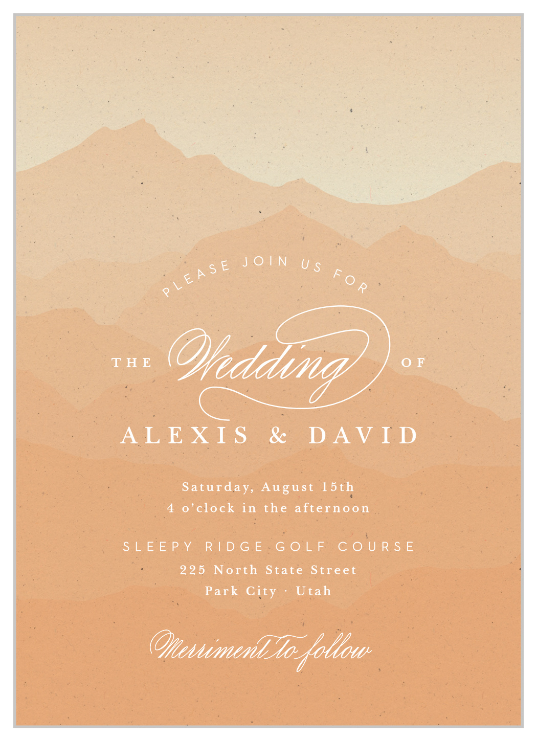 Majestic Mountains Wedding Invitations