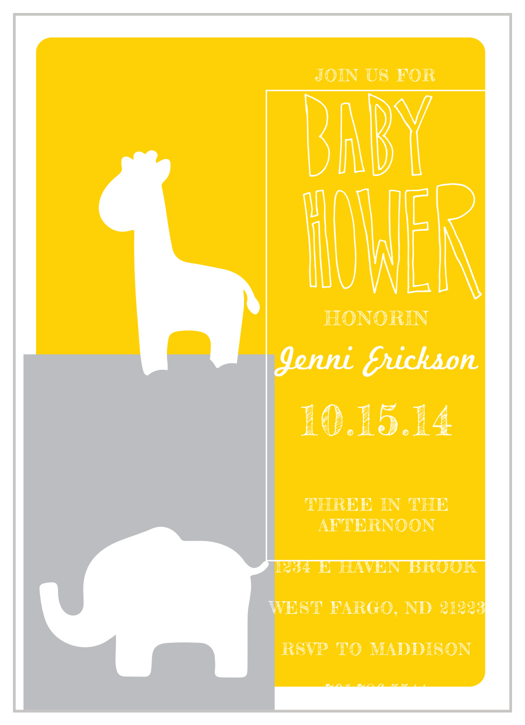 Safari Soiree Baby Shower Invitations