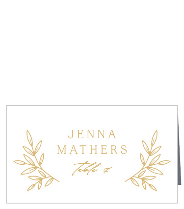 Our Botanical Crest Place Cards let family and friends know where their seats are at your wedding.