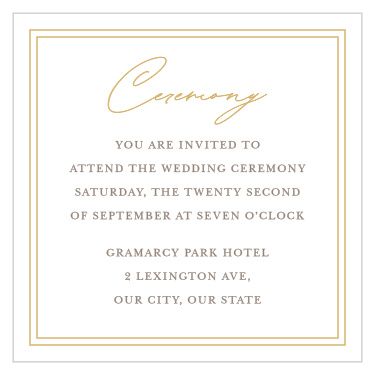 Bring family and friends together for your special day with our Botanical Crest Ceremony Cards.