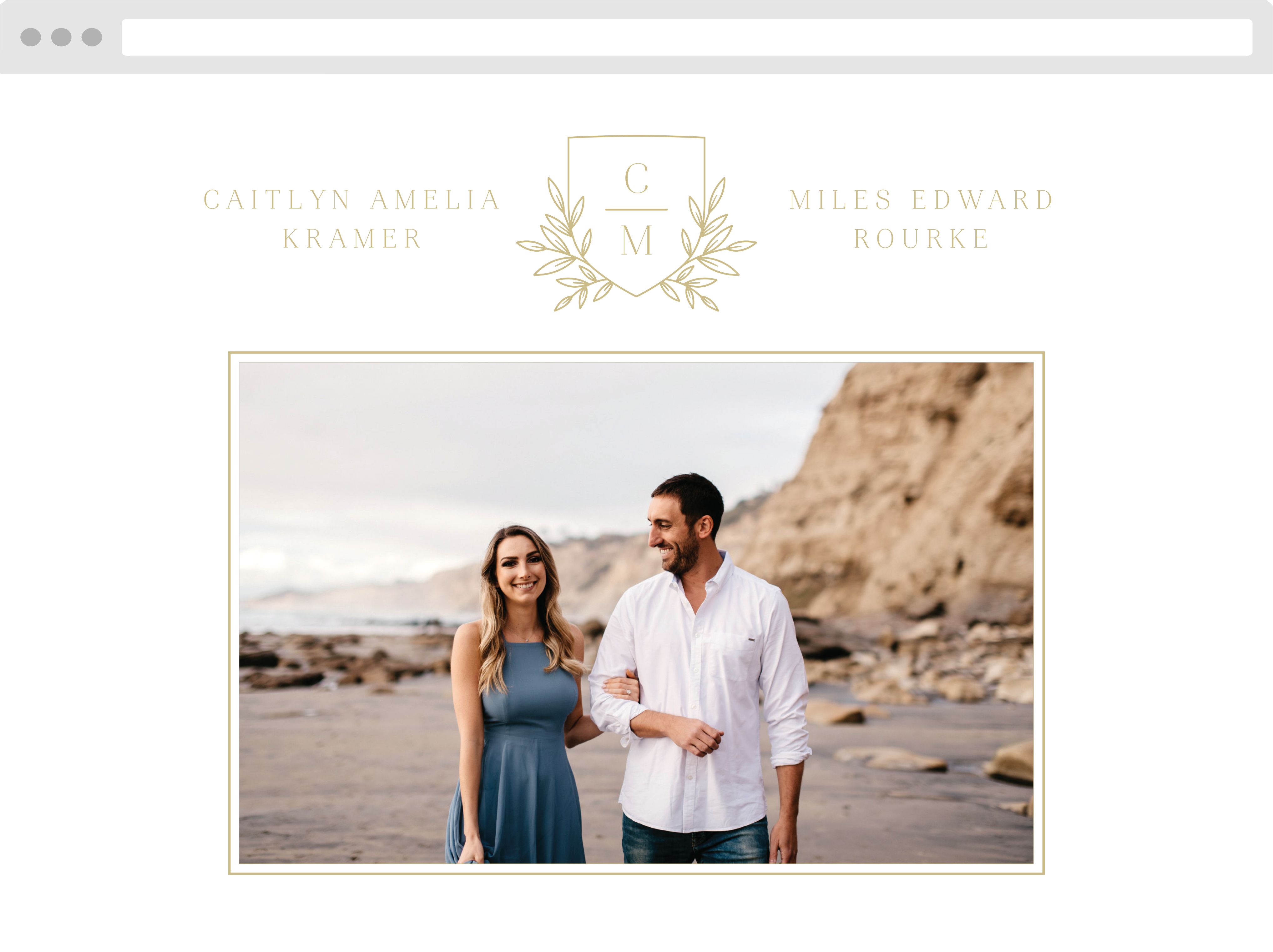 Botanical Crest Wedding Website