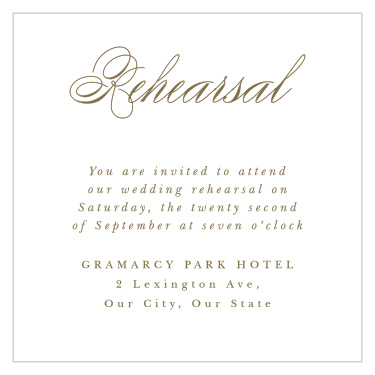 Our Sprint Bounty Rehearsal Cards bring family and friends together the night before your wedding to practice.