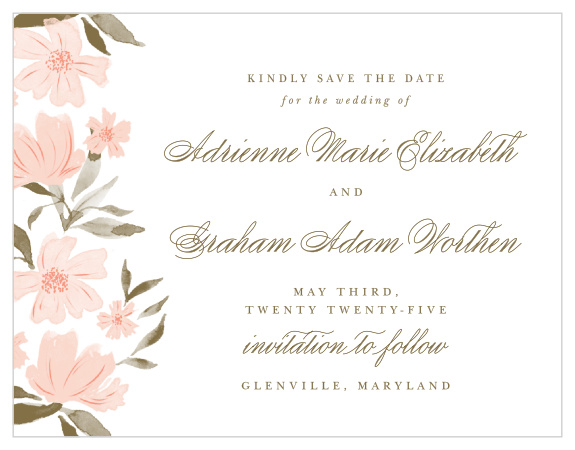  Mobiusea Creation Red Floral Watercolor Save The Date