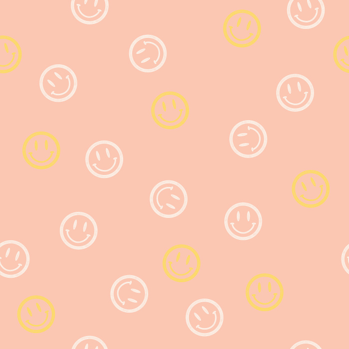 Our Smiley Face Peel and Stick Wallpaper adds a retro and funky touch to any room in your home.