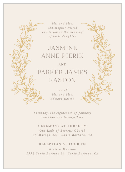 Simple But Elegant Invitations Wedding - Create Beautiful Invitati…   Simple wedding invitation card, Wedding invitations simple classic, Simple  wedding invitations