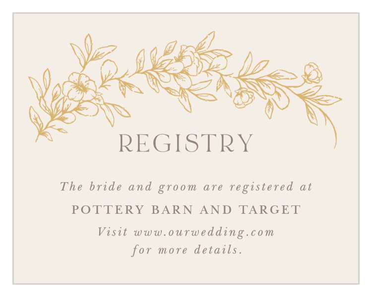 Romantic Garden Registry Cards