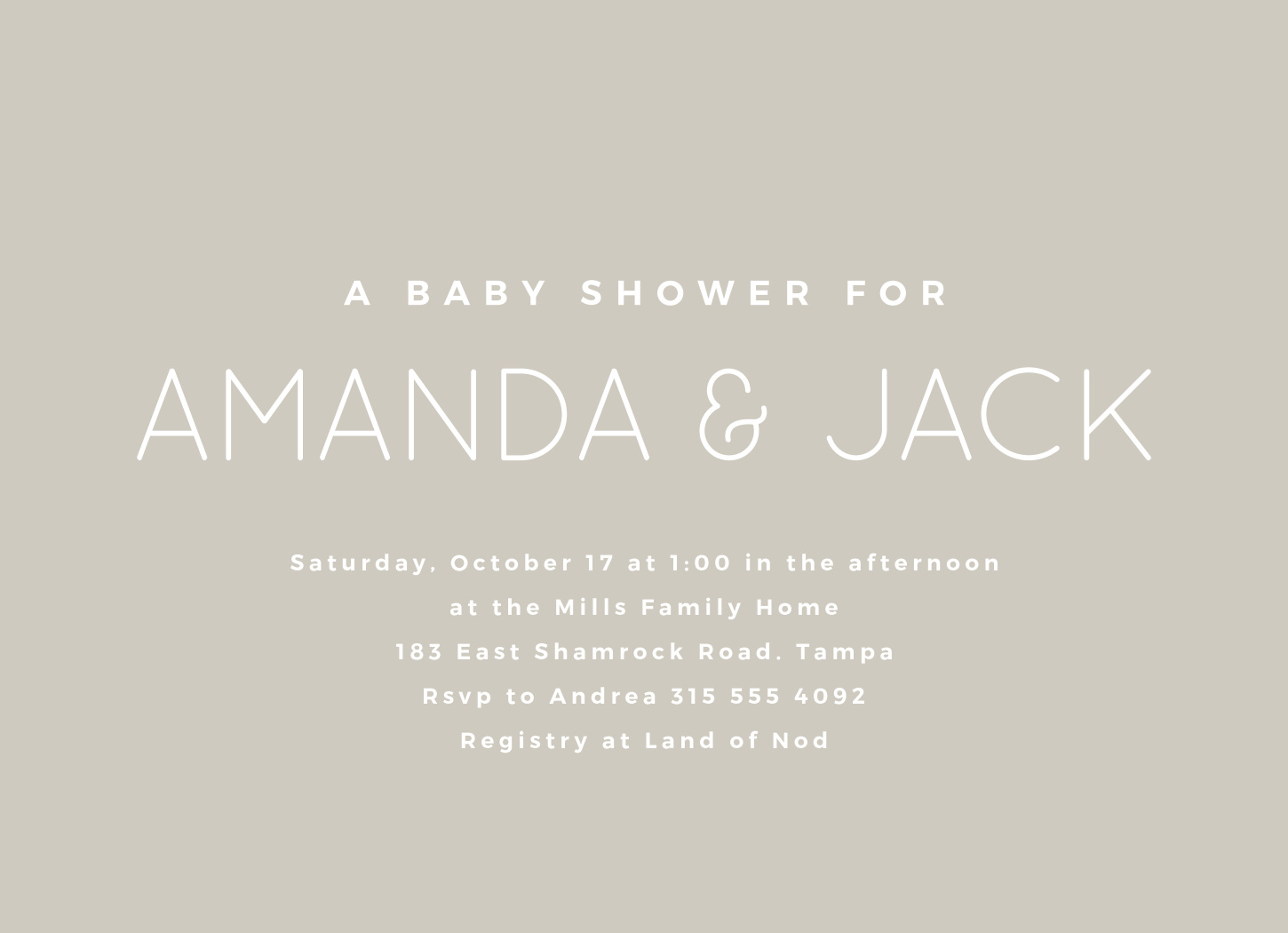 Classy Couple Baby Shower Invitations