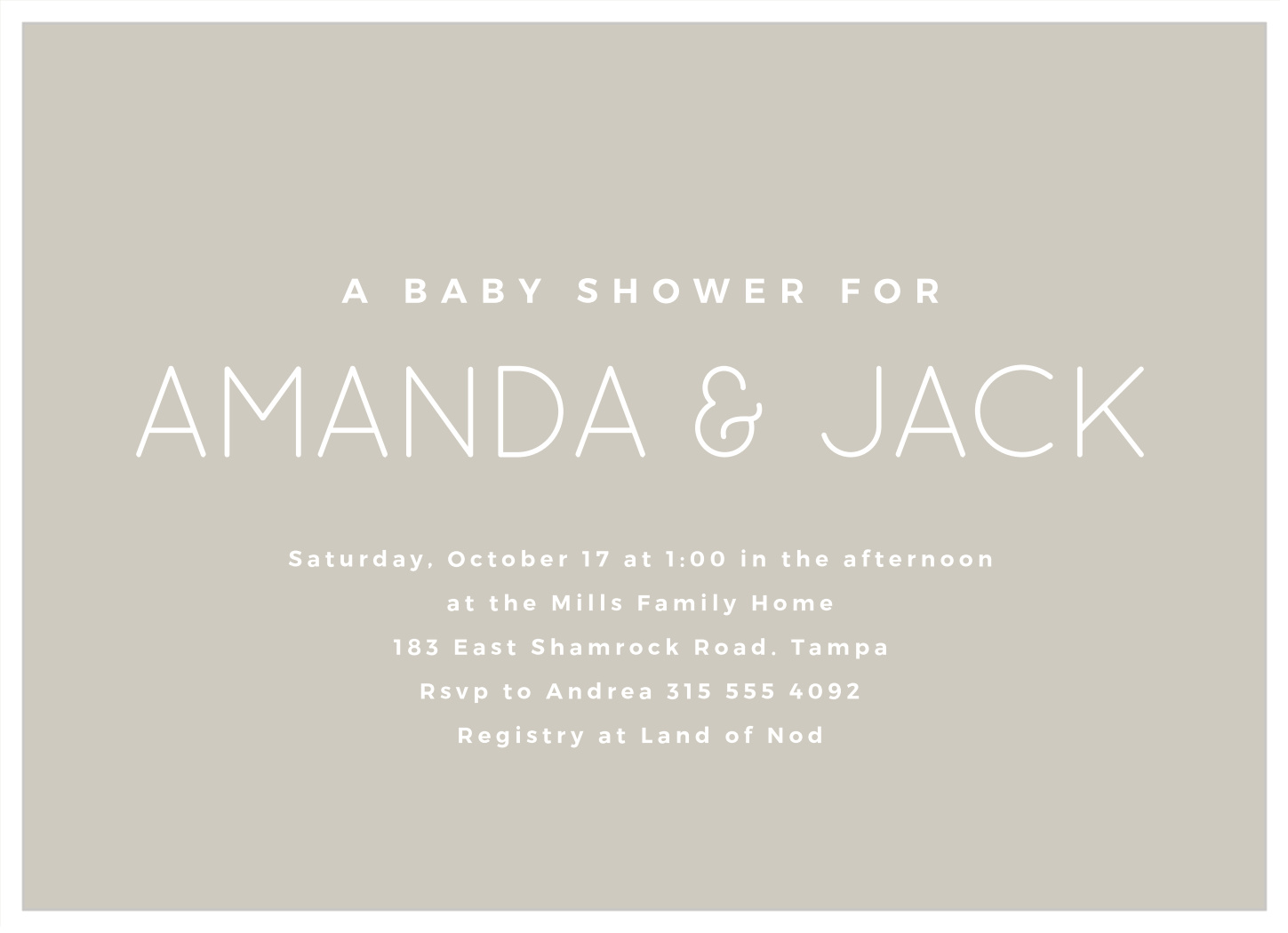 Classy Couple Baby Shower Invitations by Basic Invite