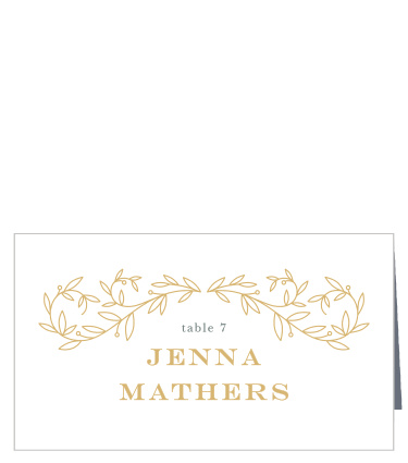 With classic typography and gilded accents, our Swirling Vines Place Cards are an elegant way to organize the seating for your special day.