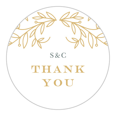 Swirling Vines Wedding Stickers
