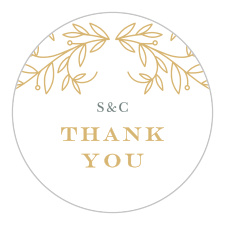With classic typography and gilded accents, our Swirling Vines Wedding Stickers are the perfect multi-use seal, decorative touch, or keepsake.