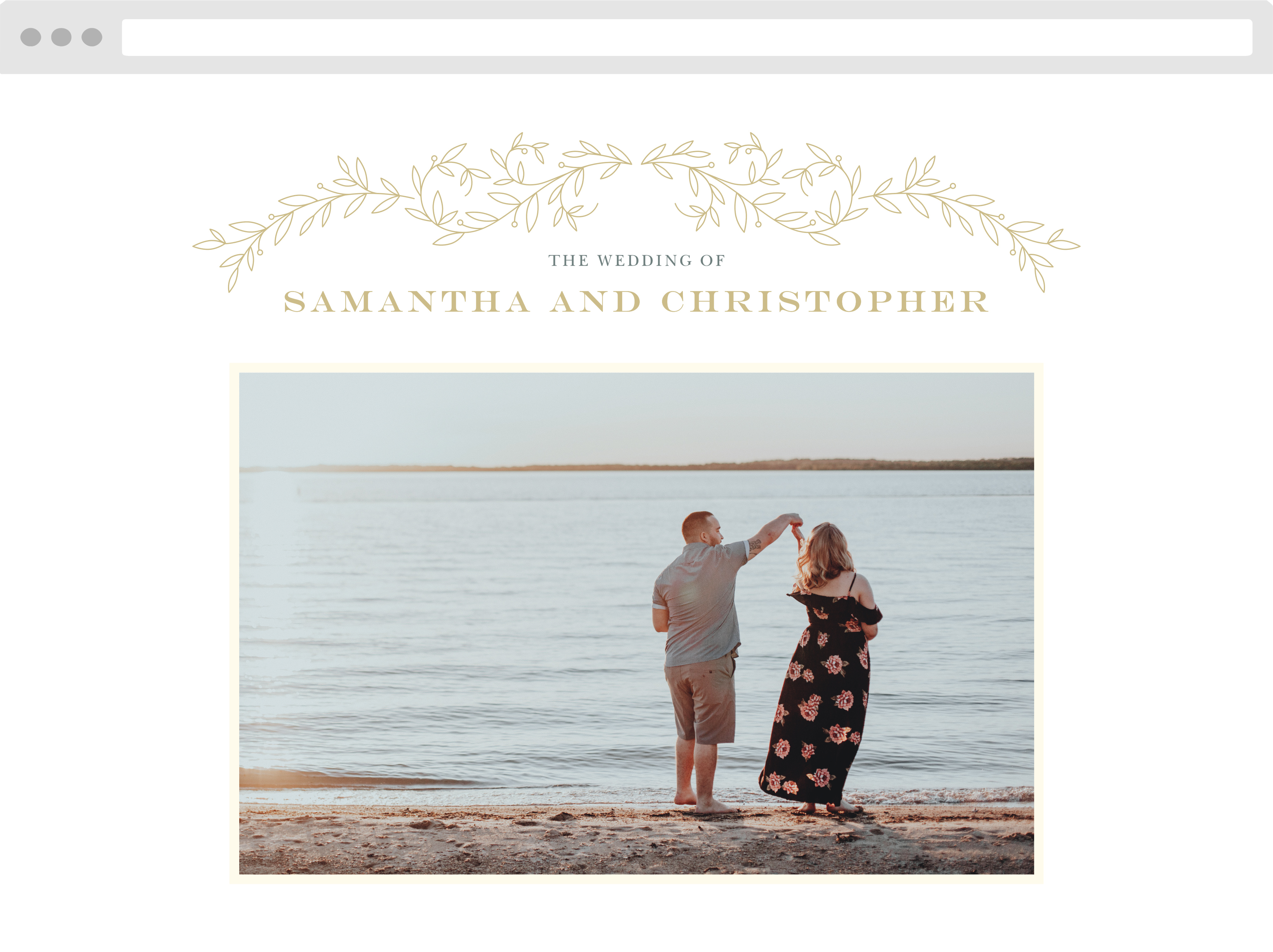 Swirling Vines Wedding Website