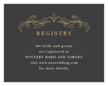 Please Visit Our Registry Cards, Wedding Gift Registry Invitation