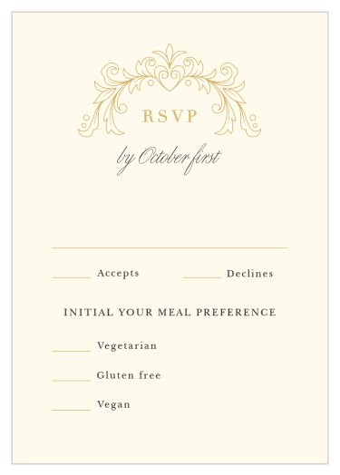 Create memories to last forever with our Ornate Baroque Response Cards.