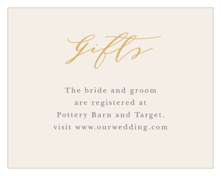 Pure Simple Lines Registry Cards