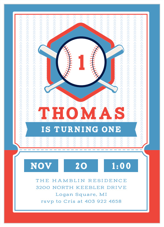 Check out our Baseball Monogram First Birthday Invitations if you're in the market for a baseball-themed birthday for your growing birthday-boy!