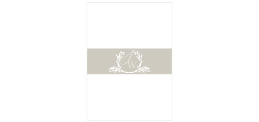 Wrap your invitations in our elegant Golden Crest Wedding Belly Bands, with your initials in the middle of a simple crest of leaves, for the perfect finishing touch to your wedding suite.